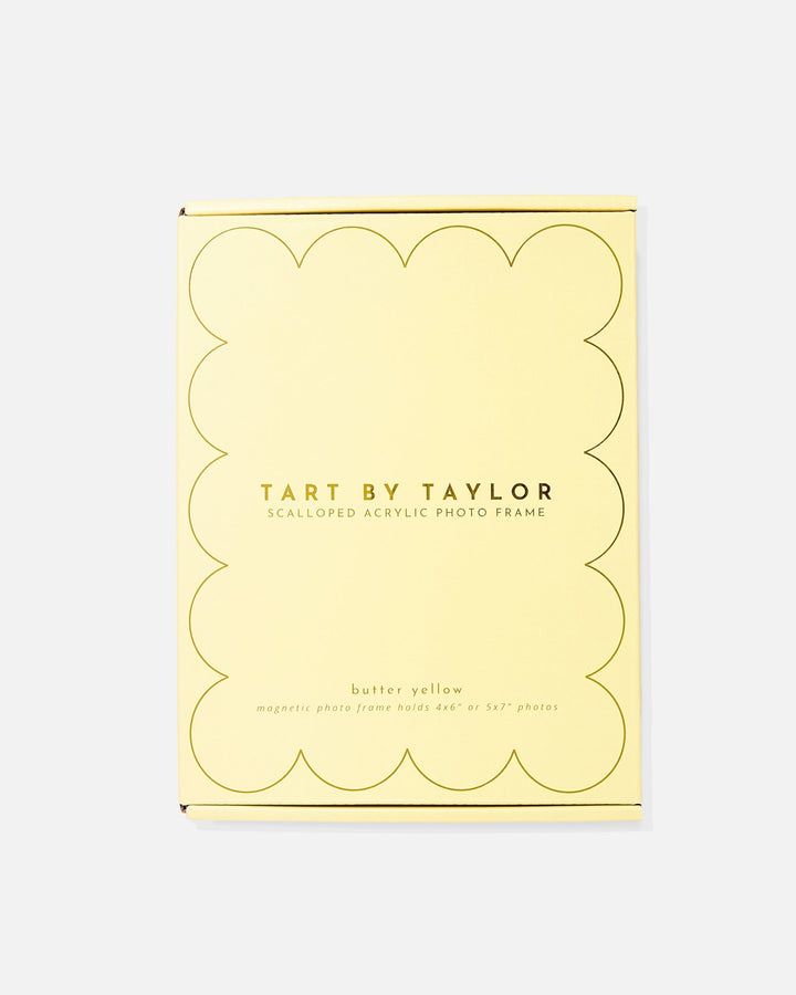 Butter Yellow Acrylic Picture Frame in its color-matched Tart By Taylor gift box