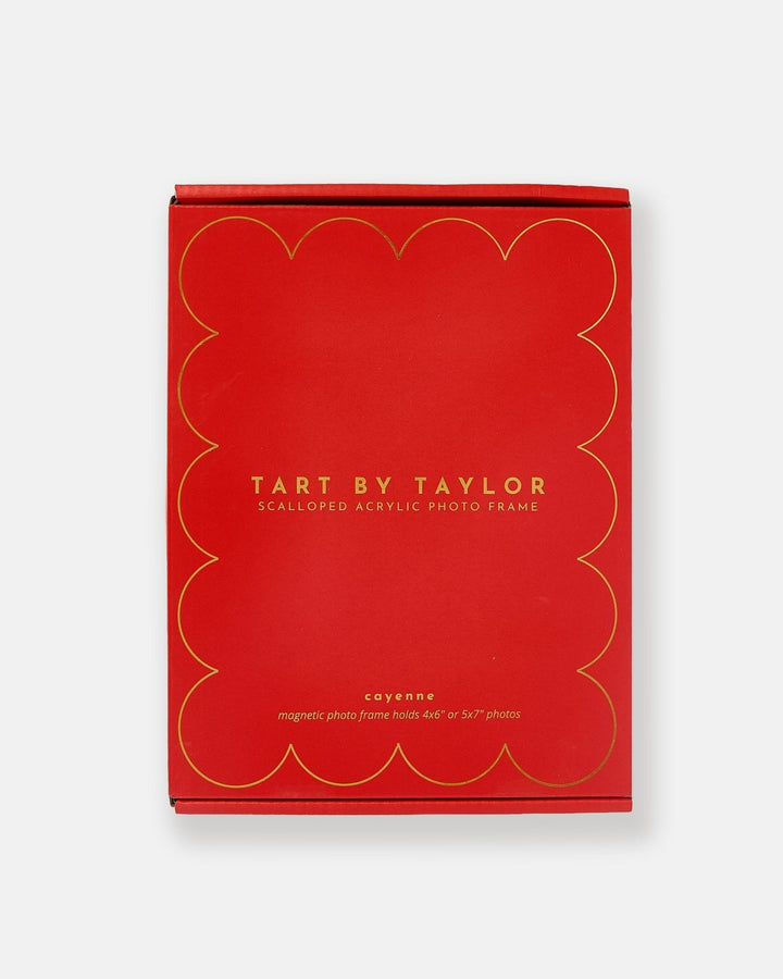 Cayenne Acrylic Picture Frame in its color-matched Tart By Taylor gift box