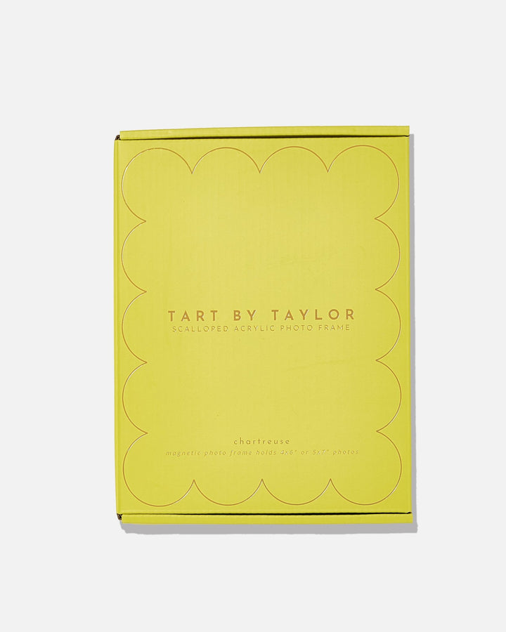 Chartreuse Acrylic Picture Frame in its color-matched Tart By Taylor gift box