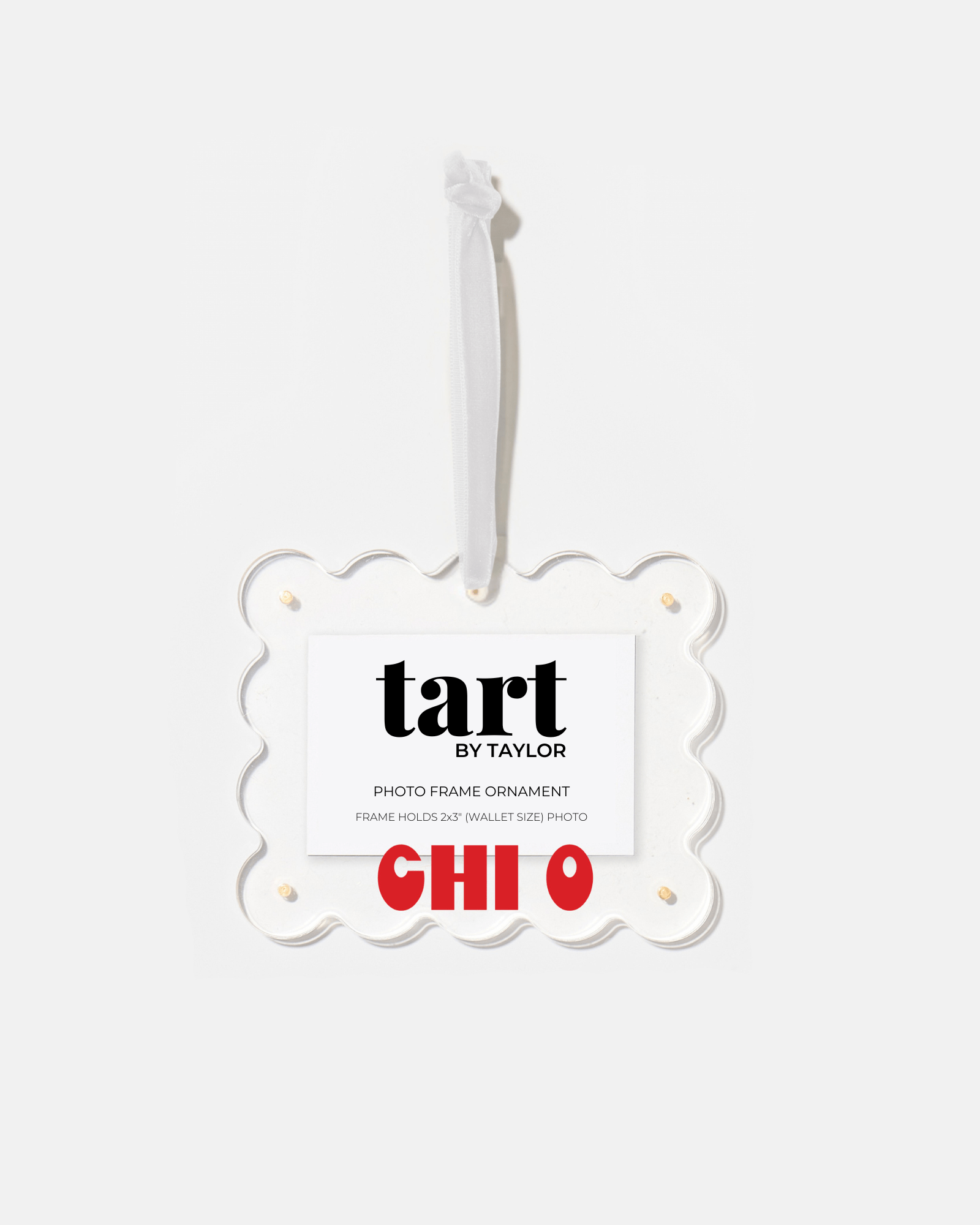 Chi Omega Frame Ornament - Tart By Taylor
