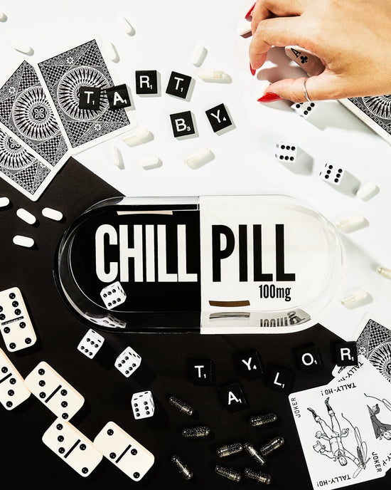 Chill Pill Trinket Tray | Black & White - Tart By Taylor