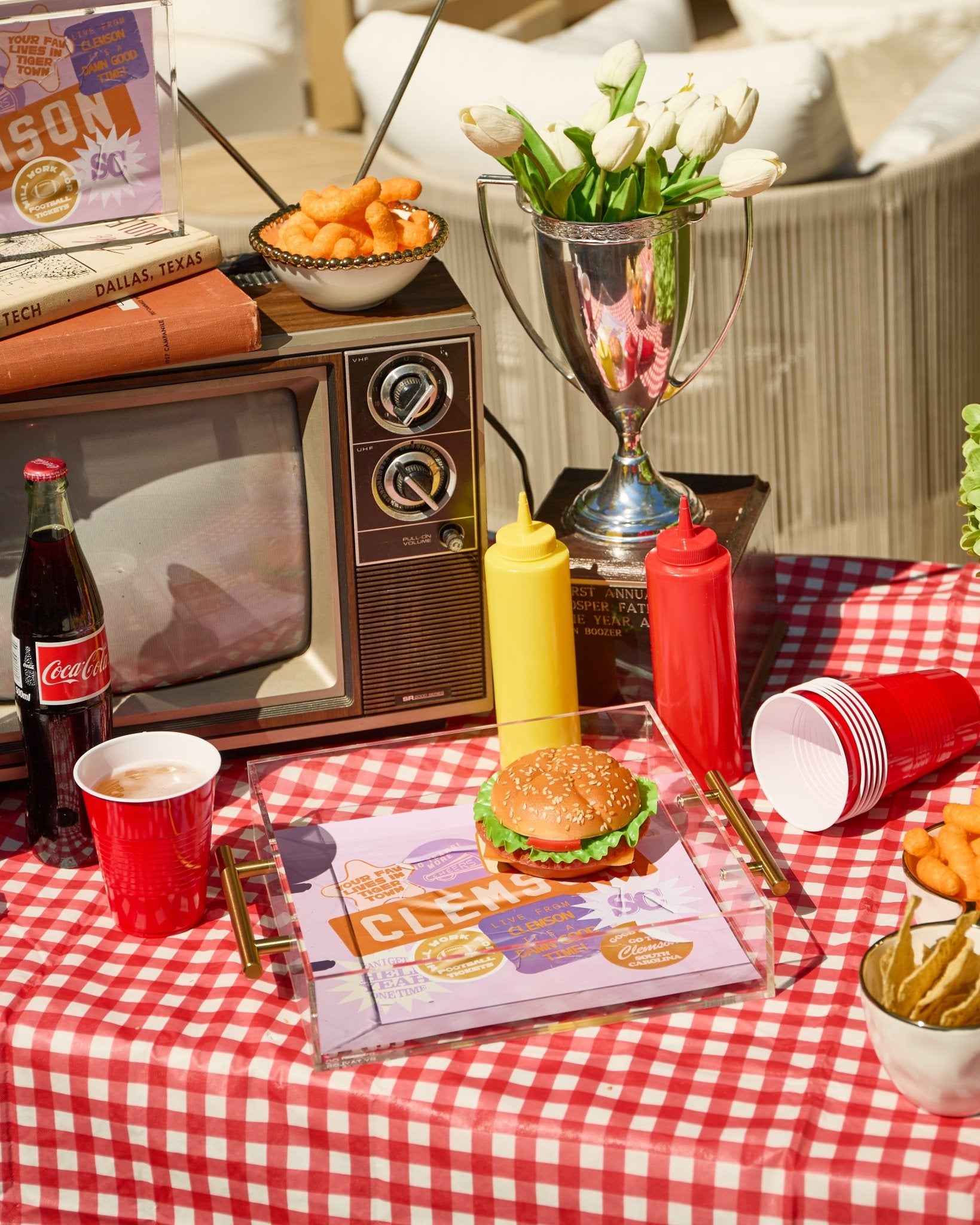 Clemson Large Tray | Tailgate Collection - Tart By Taylor