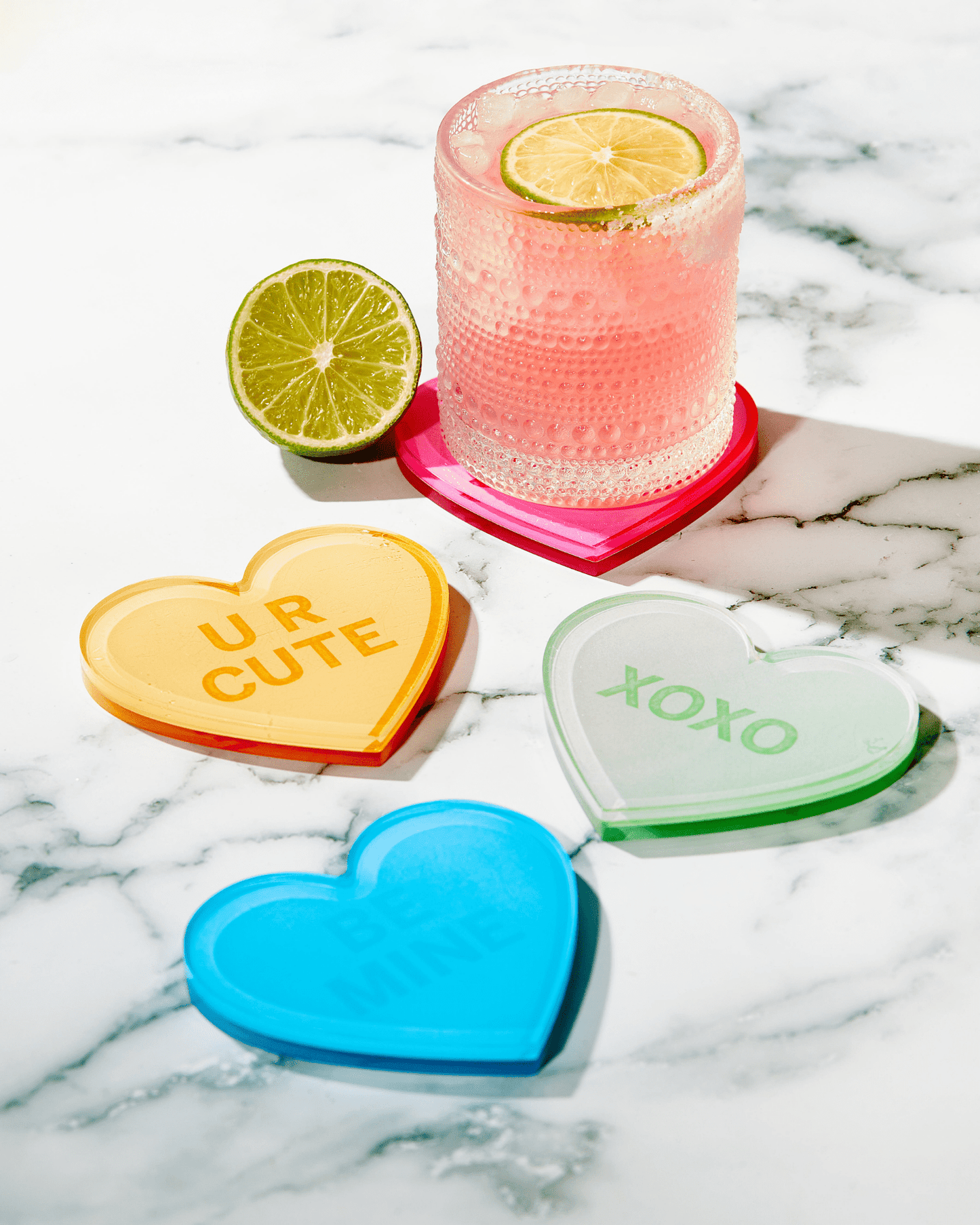 Conversation Hearts | Set of 4 Coasters - Tart By Taylor