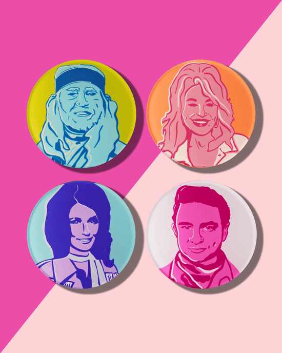 Country Legends | Set of 4 Coasters - Tart By Taylor