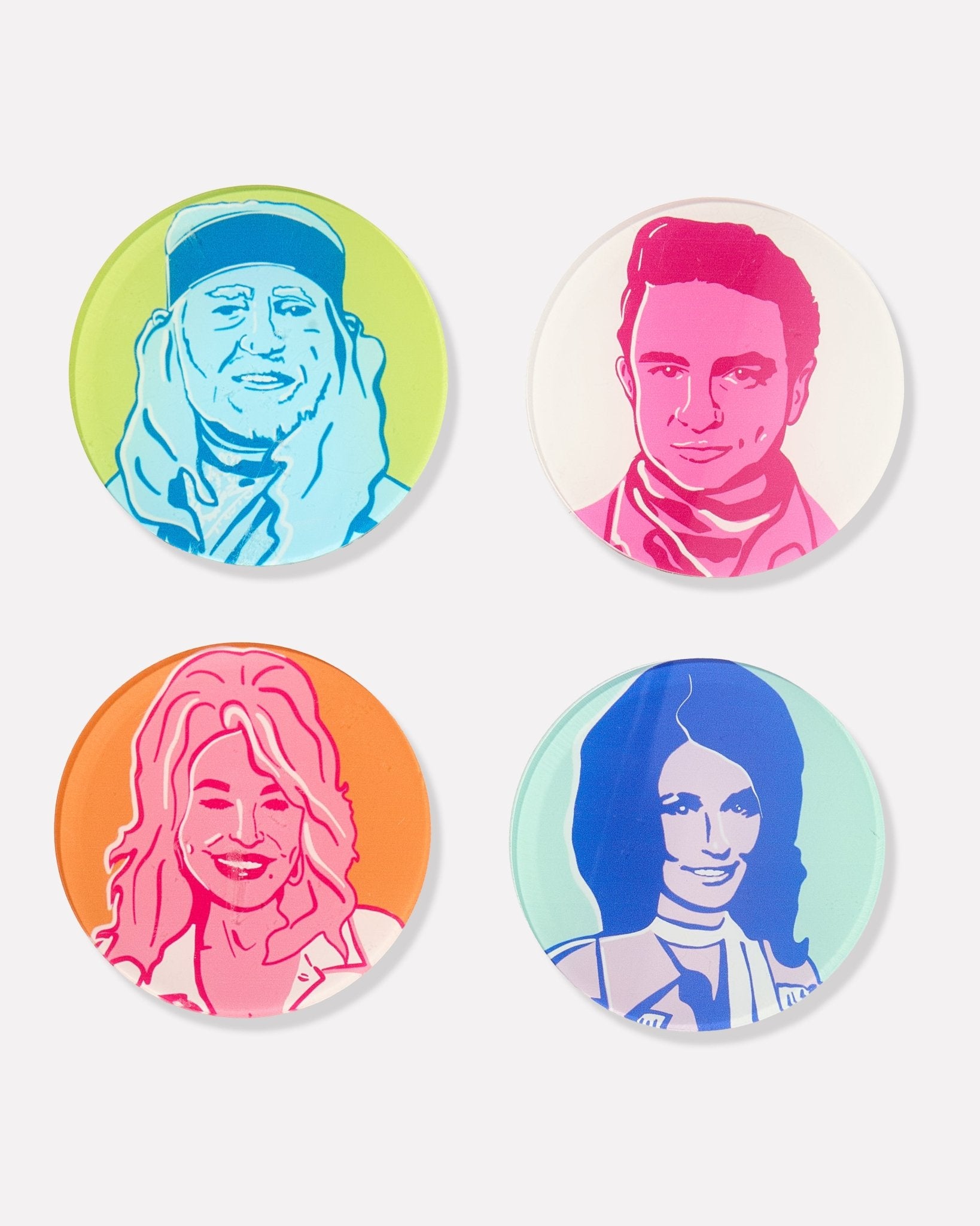 Country Legends | Set of 4 Coasters - Tart By Taylor
