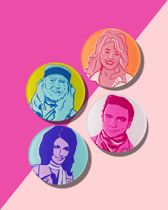 Country Legends | Set of 4 Coasters - Tart By Taylor