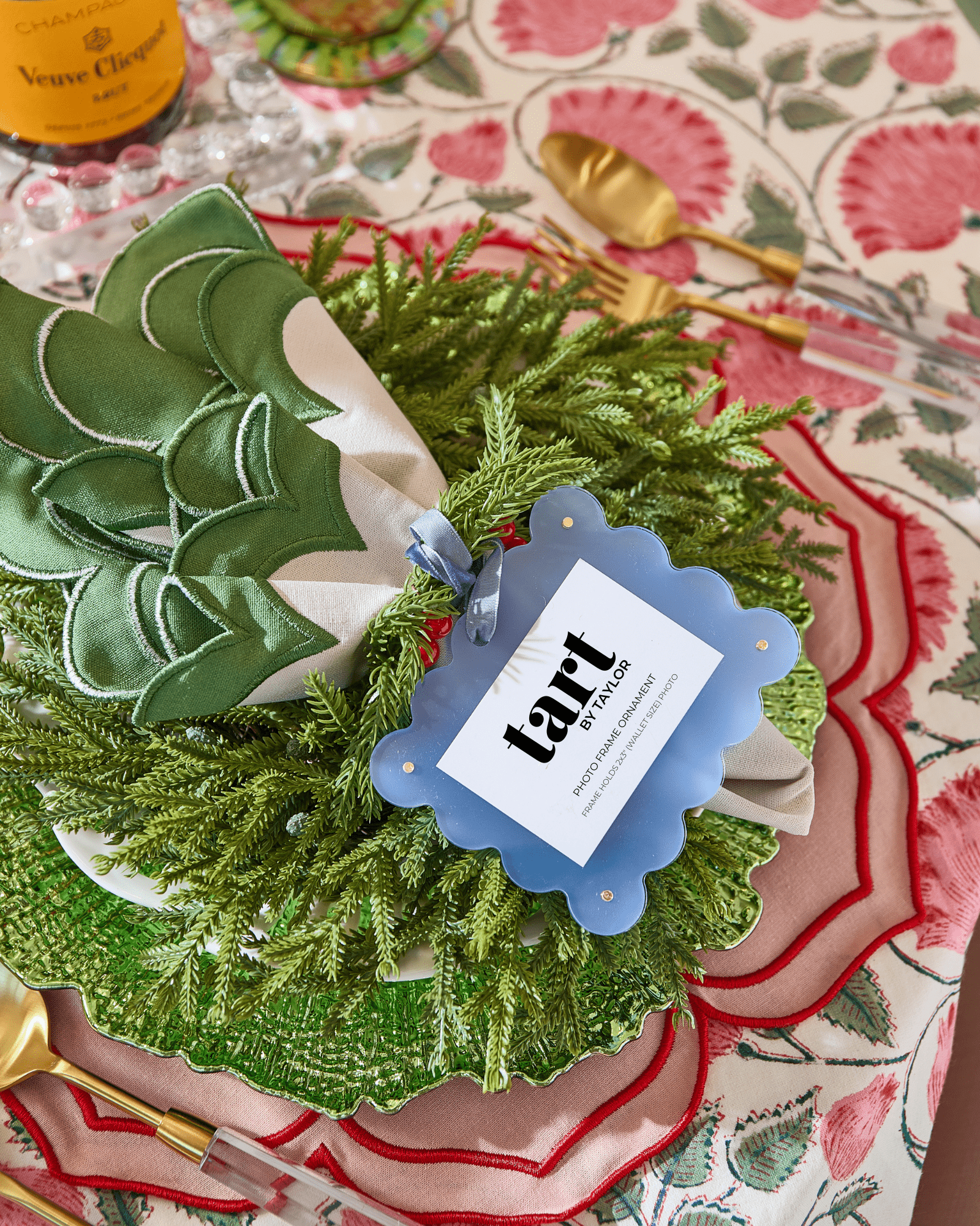 Denim Blue Frame Ornament - Tart By Taylor
