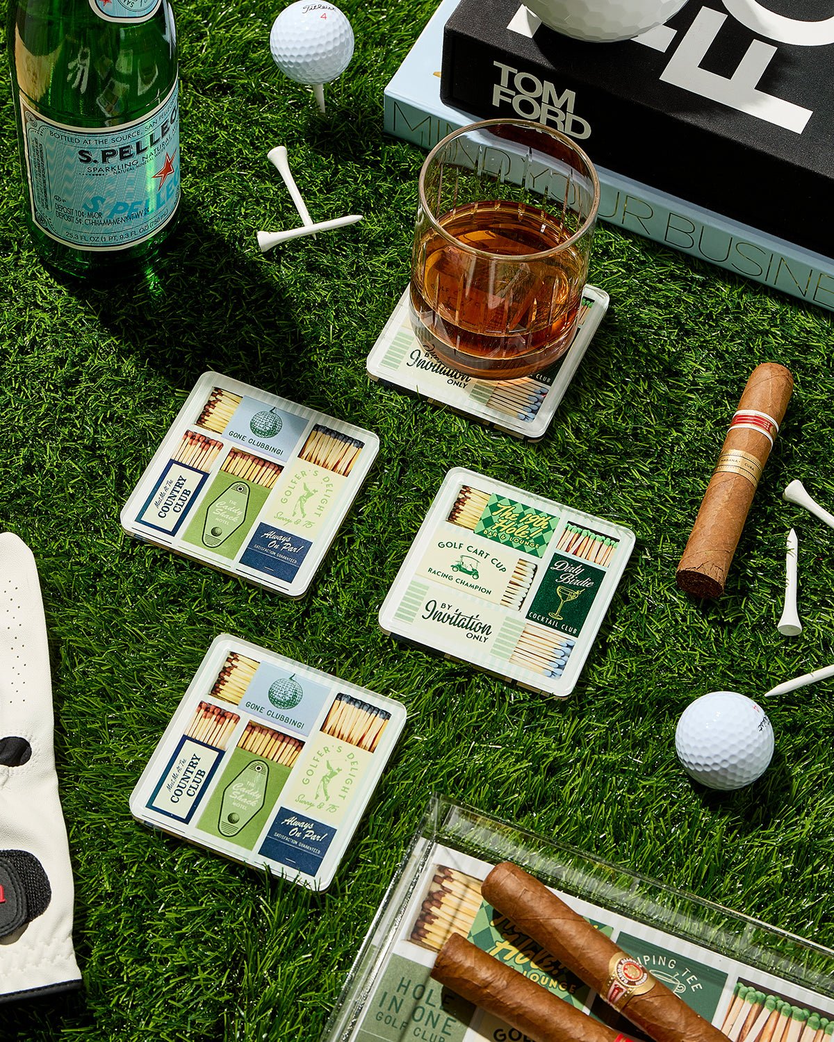 Golf Matchbook Coasters - Tart By Taylor