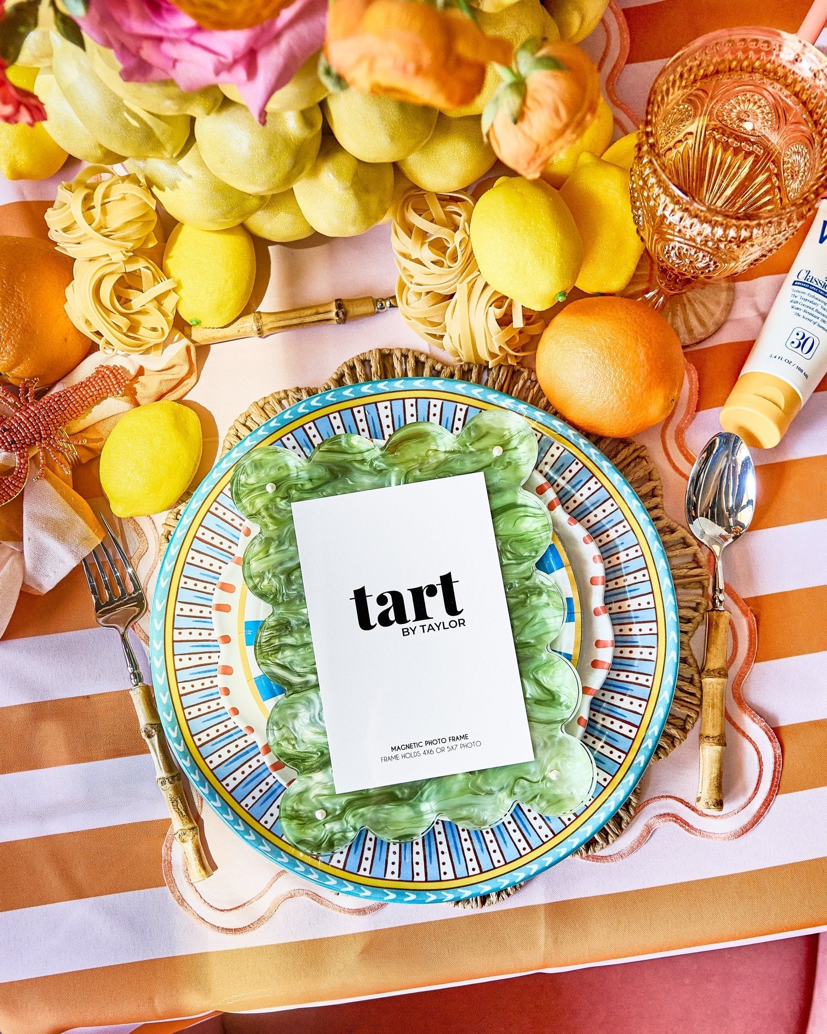 Green Marbled Acrylic Picture Frame - Tart By Taylor - FRAME-MARB-GREEN