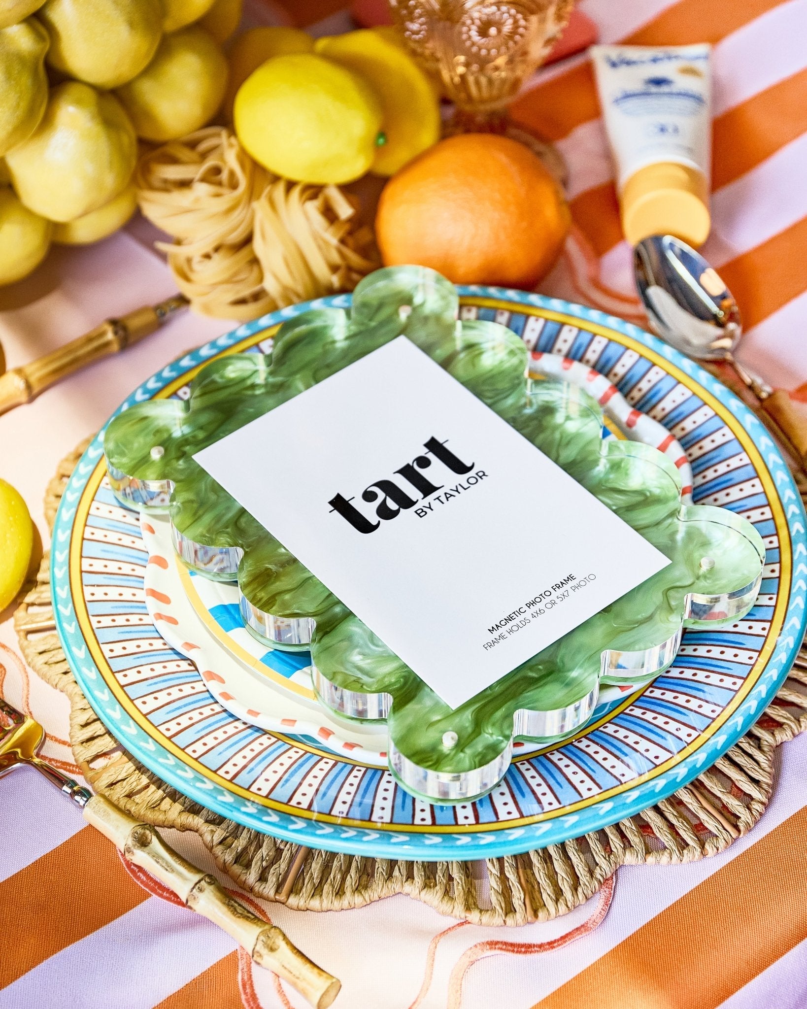 Green Marbled Acrylic Picture Frame - Tart By Taylor - FRAME-MARB-GREEN