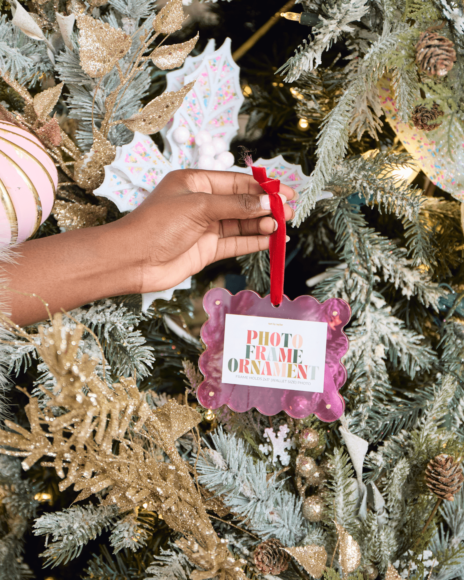 Hot Pink Frame Ornament - Thumbnail 2