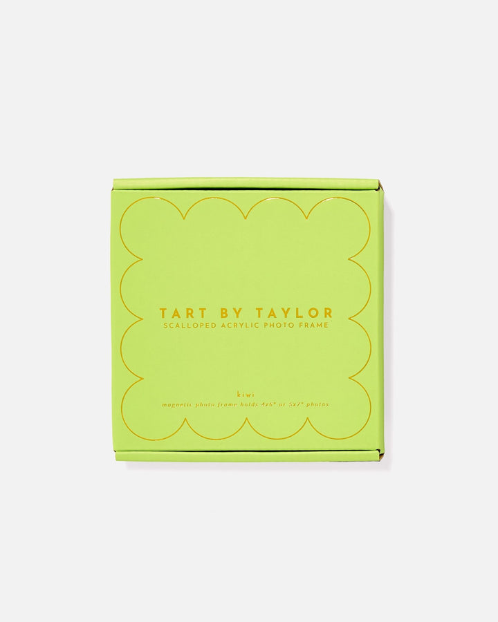 Kiwi Mini Acrylic Picture Frame in its color-matched Tart By Taylor gift box
