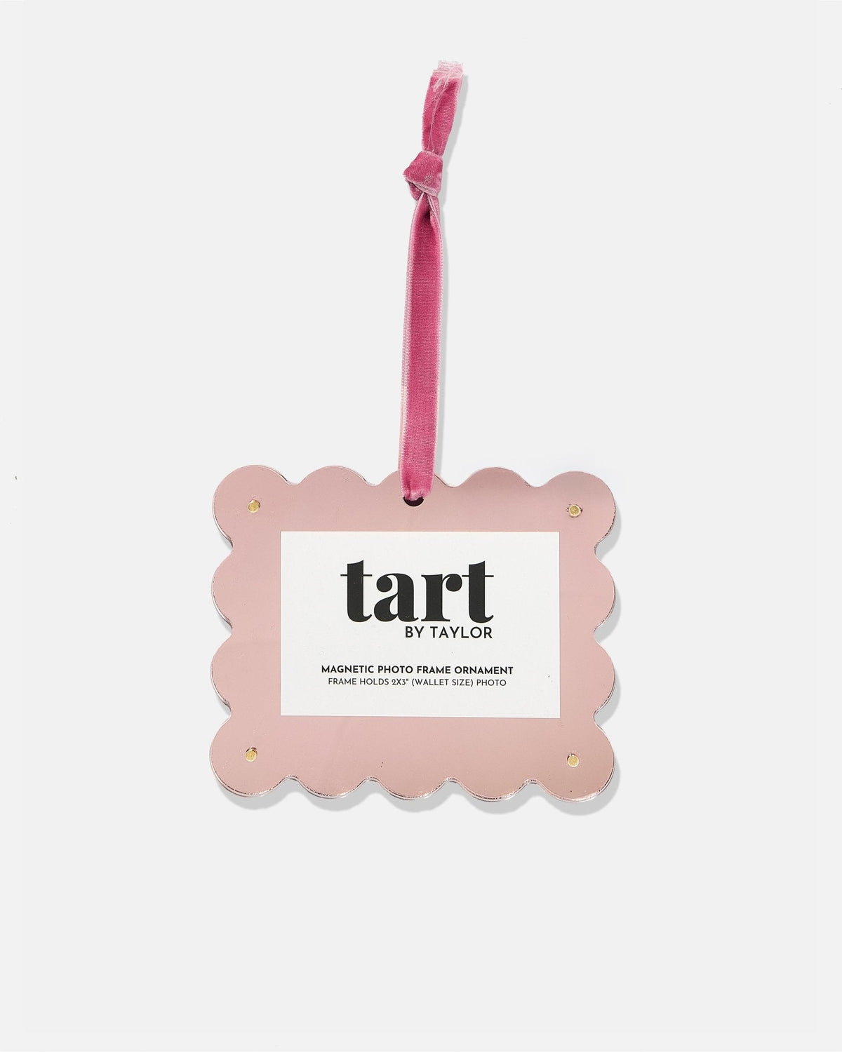 Light Pink Chrome Frame Ornament - Tart By Taylor