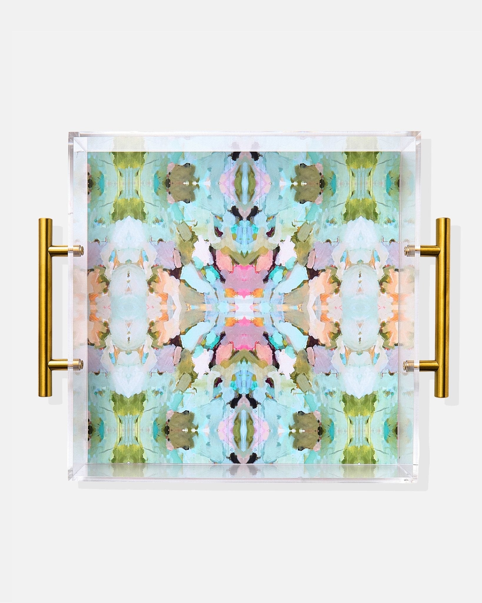 Laura Park Acrylic Serving Tray with Handles - Thumbnail 3