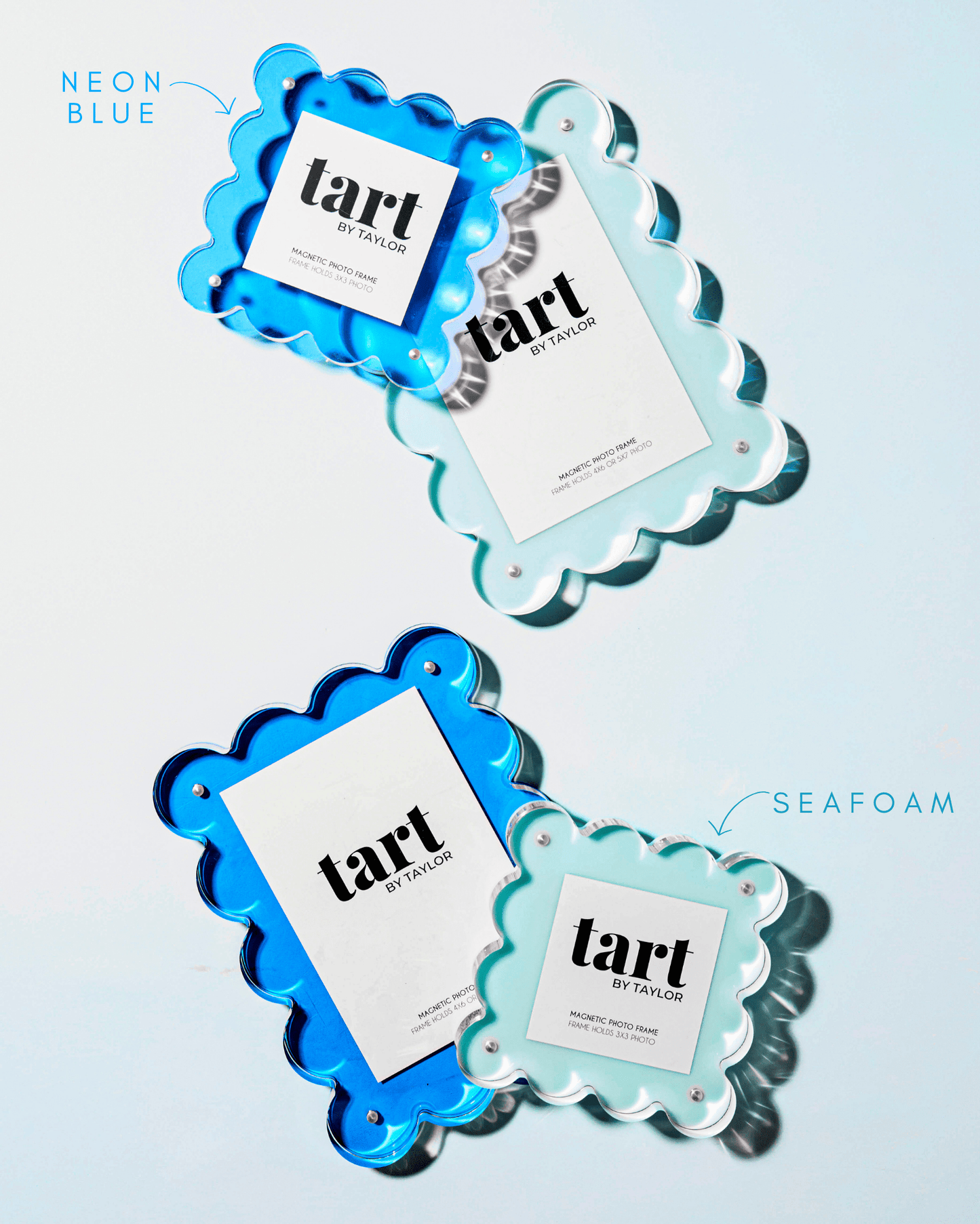 Neon Blue Mini Acrylic Picture Frame - Tart By Taylor