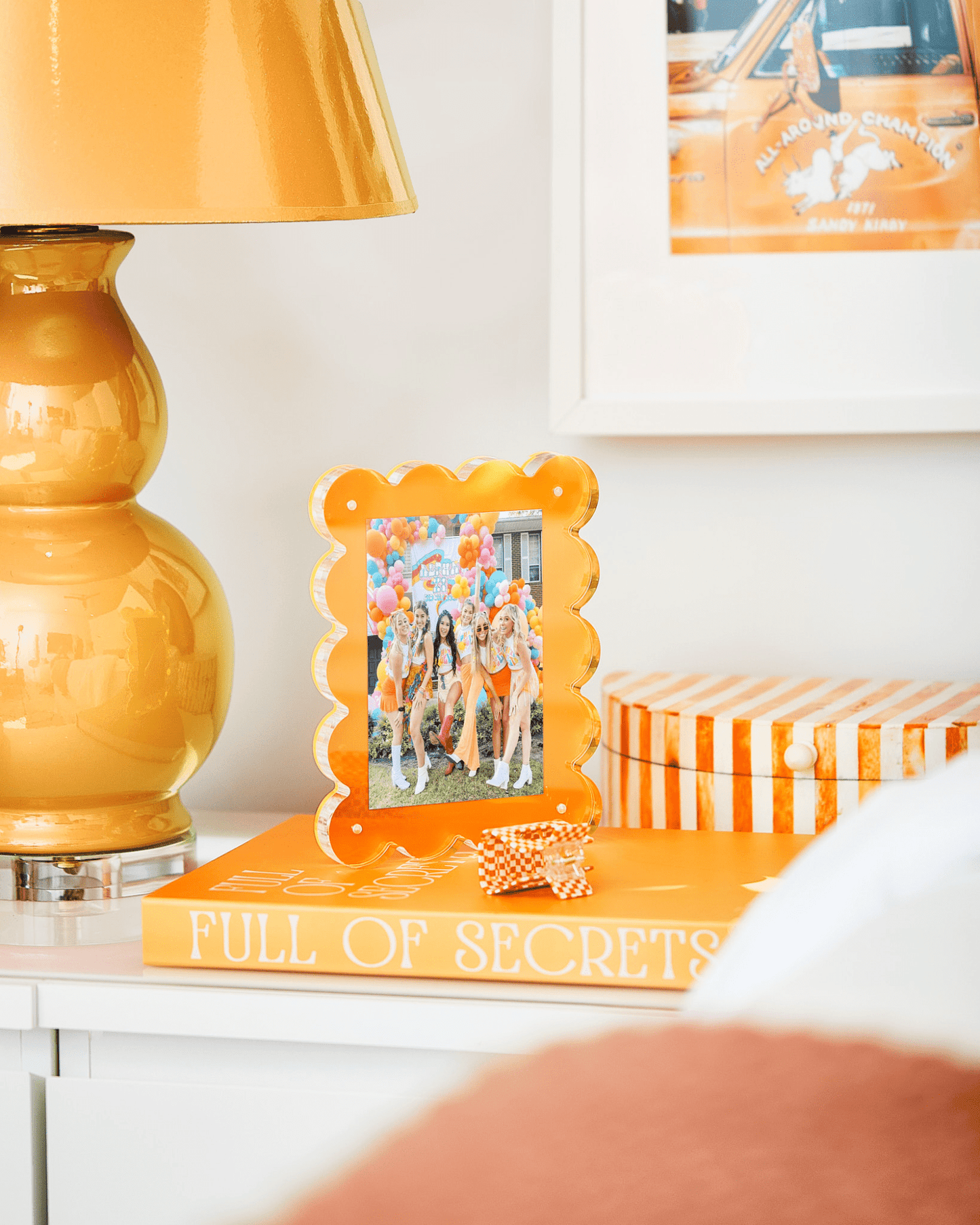 Neon Orange Acrylic Picture Frame - Tart By Taylor