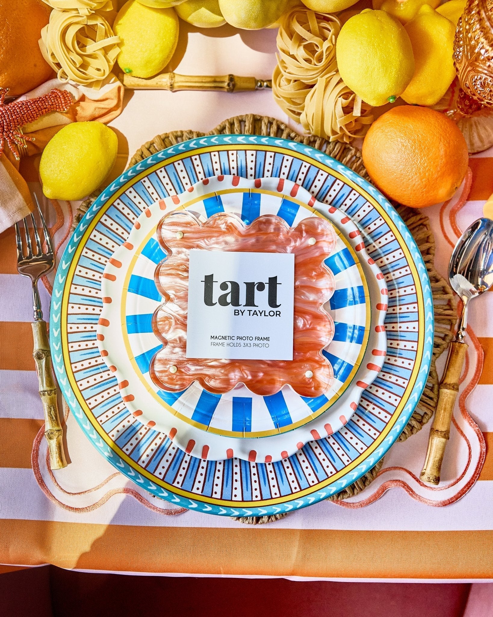 Orange Marbled Mini Acrylic Picture Frame - Tart By Taylor