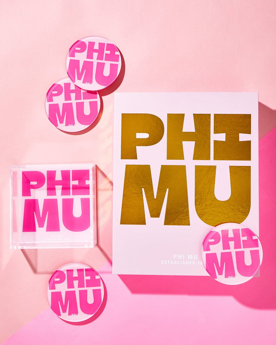 Phi Mu Coasters - Tart By Taylor