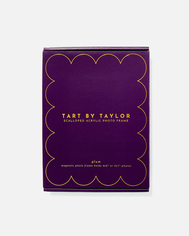 Plum Acrylic Picture Frame in its color-matched Tart By Taylor gift box