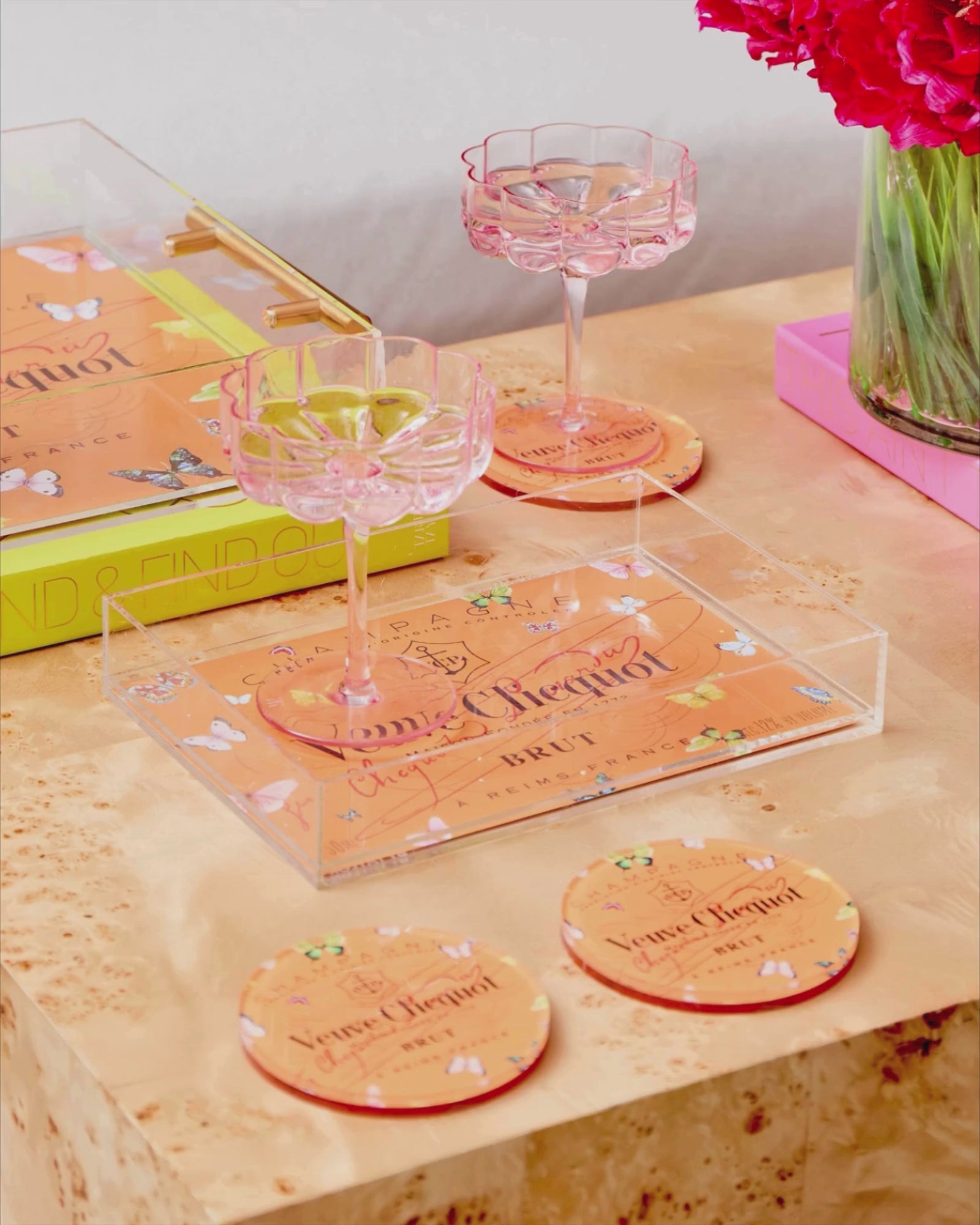 Small Acrylic Tray | Bubbly Butterfly