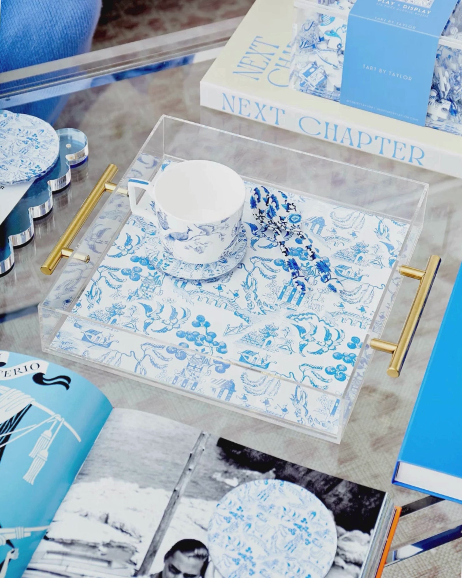 Large Acrylic Tray | Chinoiserie