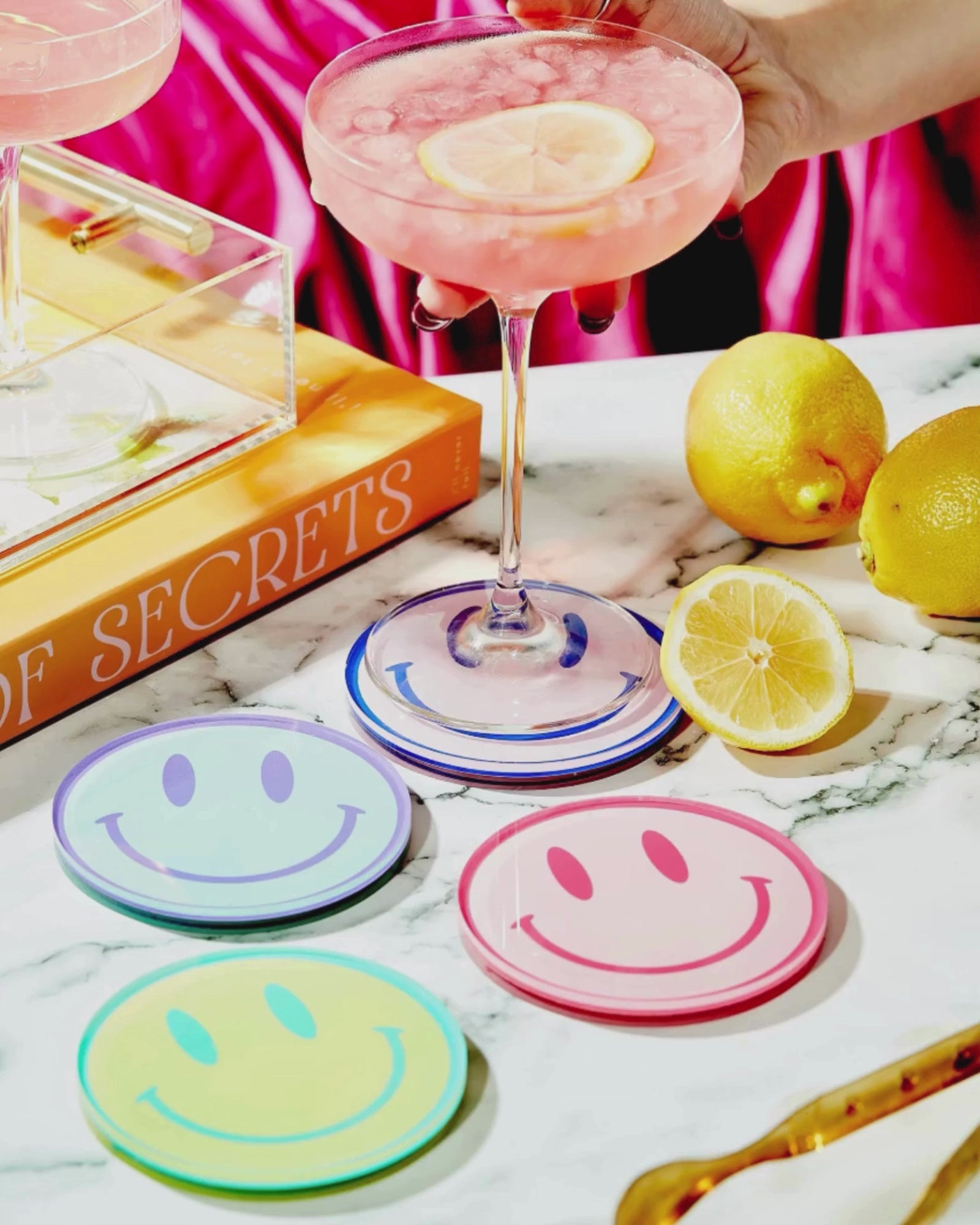 All Smiles Set of 4 Coasters - Thumbnail 5