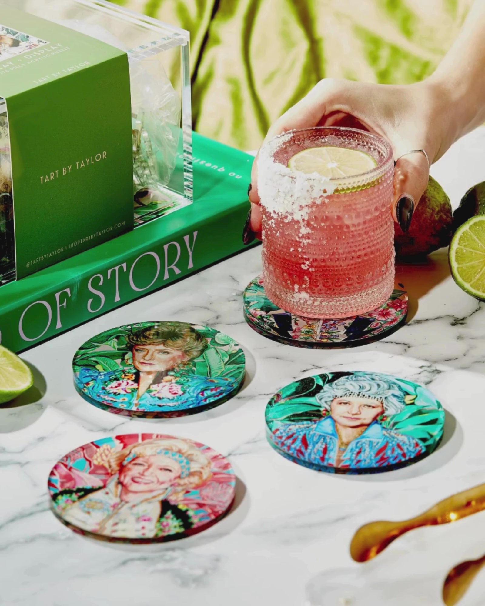Acrylic Coasters | Golden Gals 