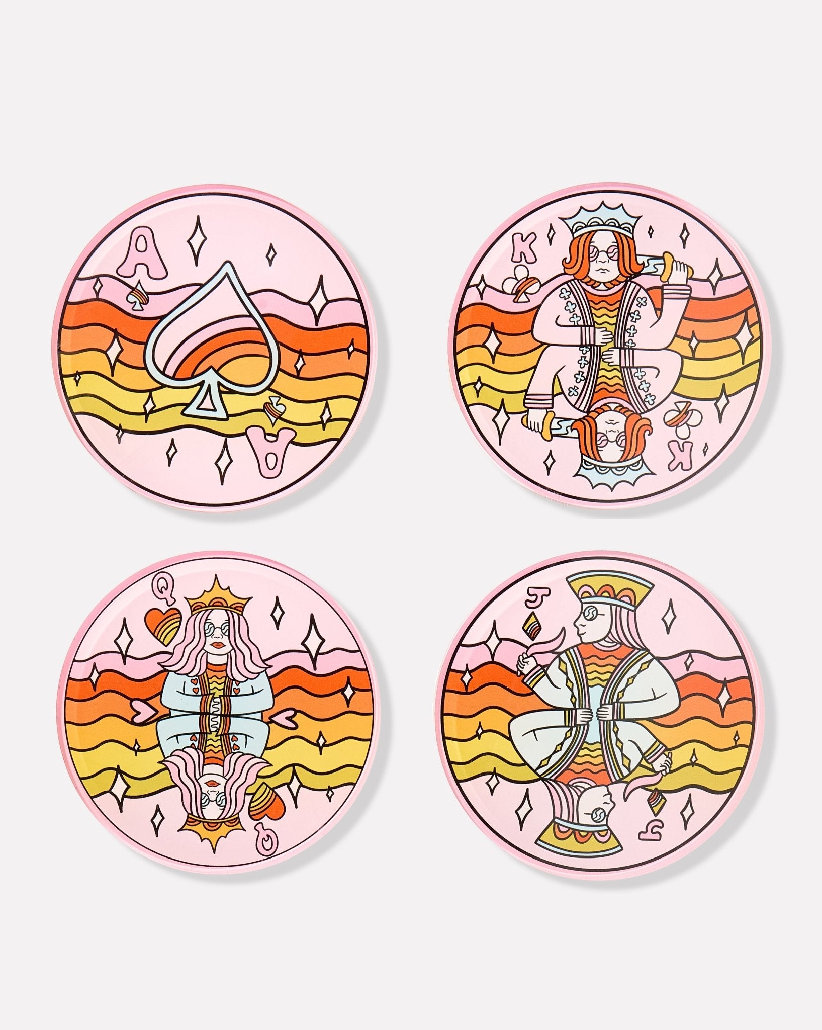 Royal Flush Set of 4 Coasters