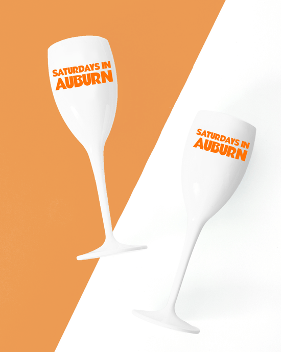 Saturdays In Auburn Flutes (Set of 2) - Tart By Taylor