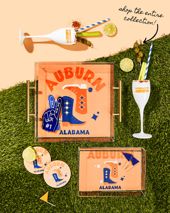 Saturdays In Auburn Flutes (Set of 2) - Tart By Taylor