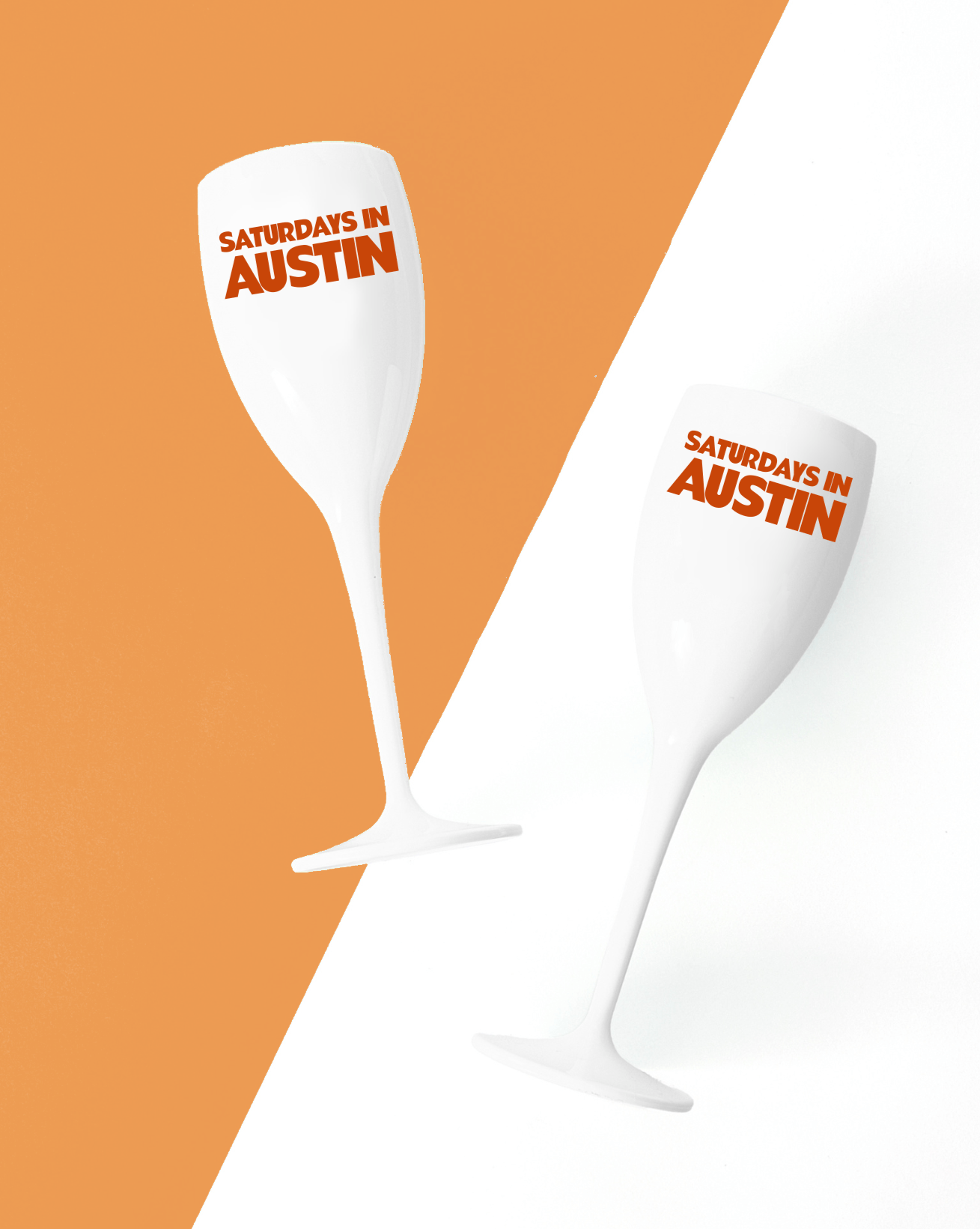 Saturdays In Austin Flutes (Set of 2) - Tart By Taylor