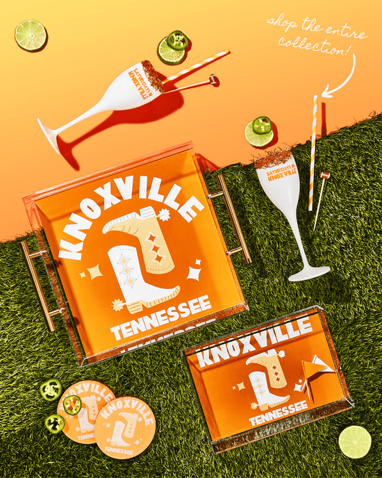 Saturdays In Knoxville Flutes (Set of 2) - Tart By Taylor