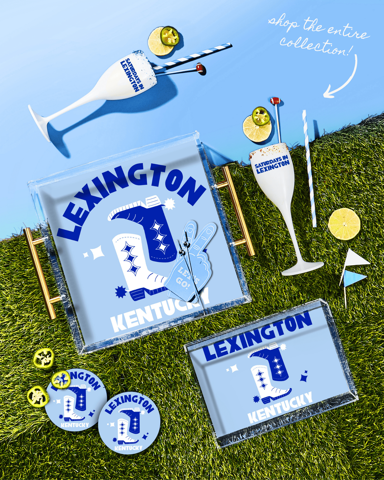 Saturdays In Lexington Flutes (Set of 2) - Tart By Taylor