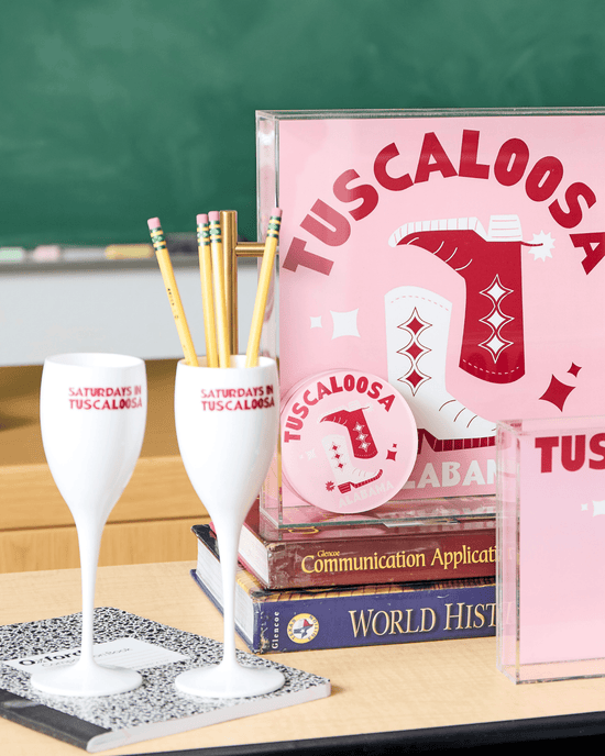 Saturdays In Tuscaloosa Flutes (Set of 2) - Tart By Taylor