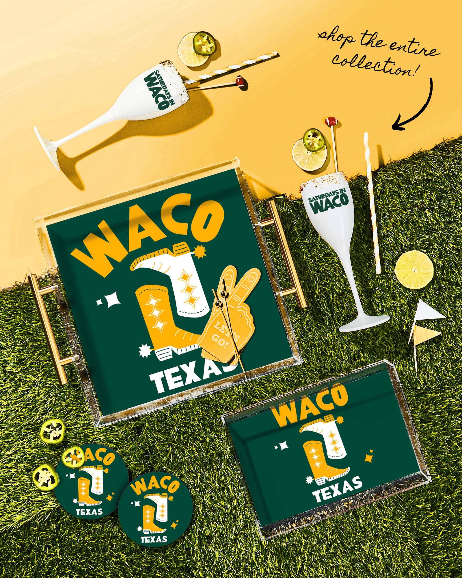 Saturdays In Waco Flutes (Set of 2) - Tart By Taylor