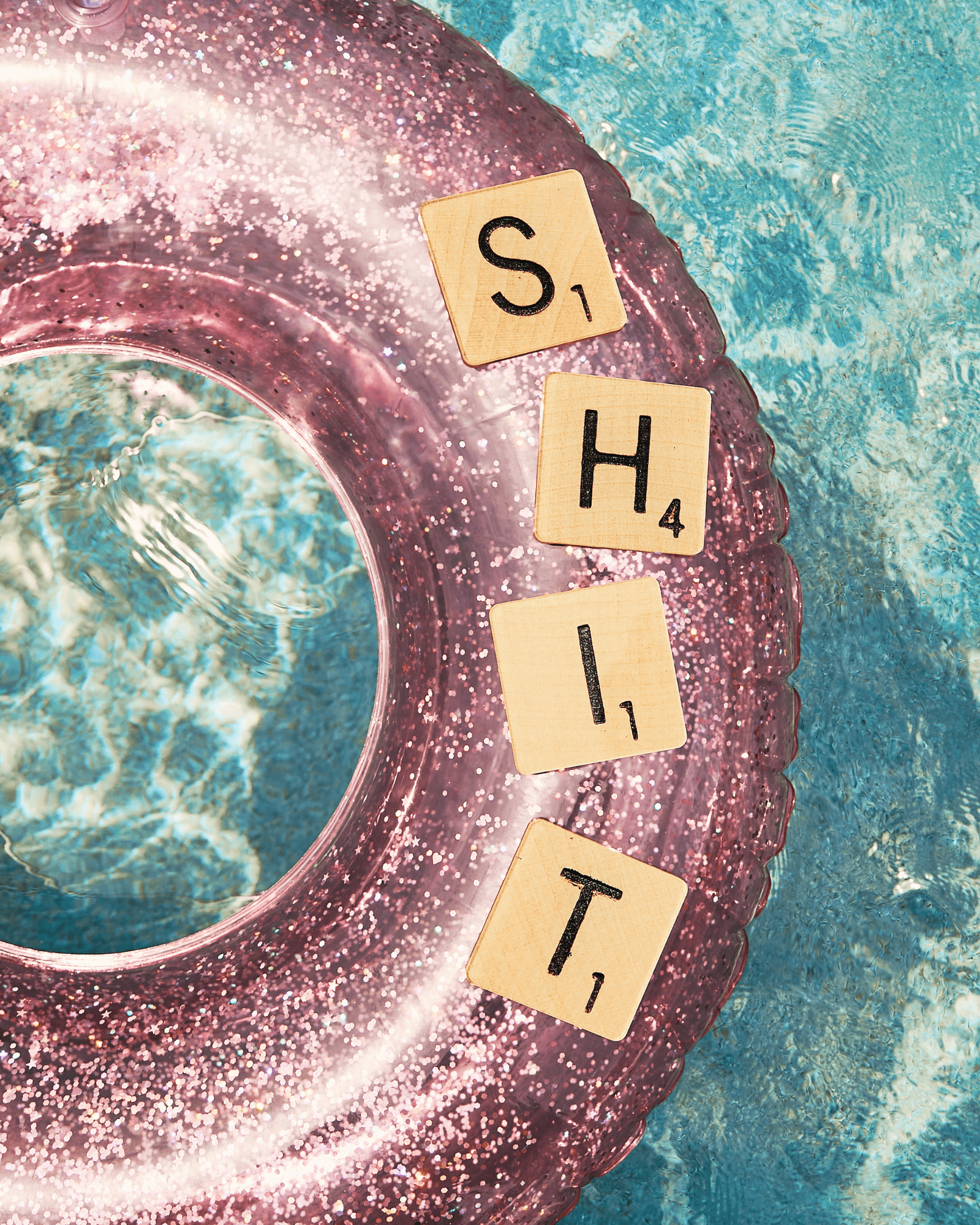 Shit Scrabble Tiles Set of 4 Coasters - Thumbnail 3