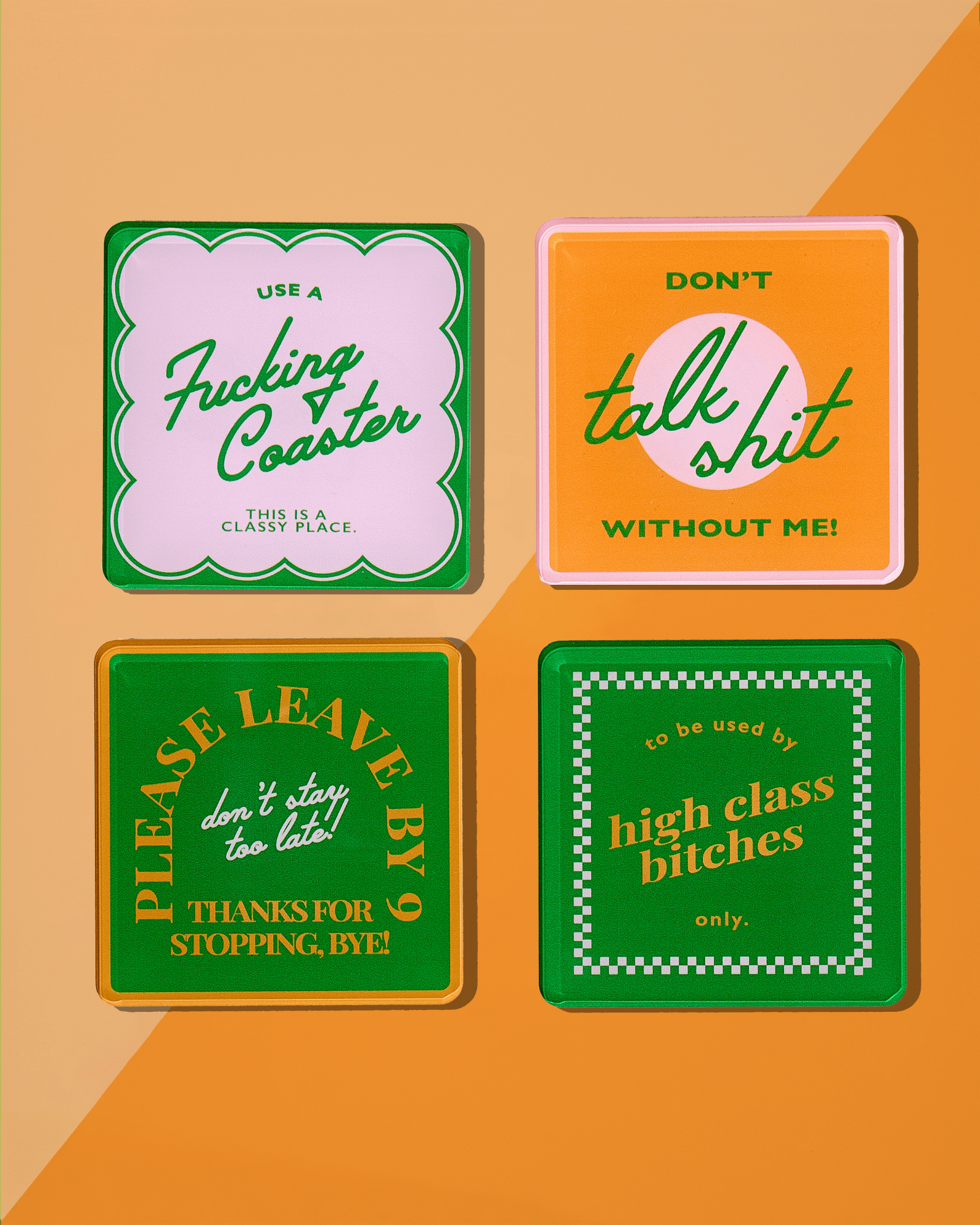 Snarky Orange | Set of 4 Coasters - Tart By Taylor