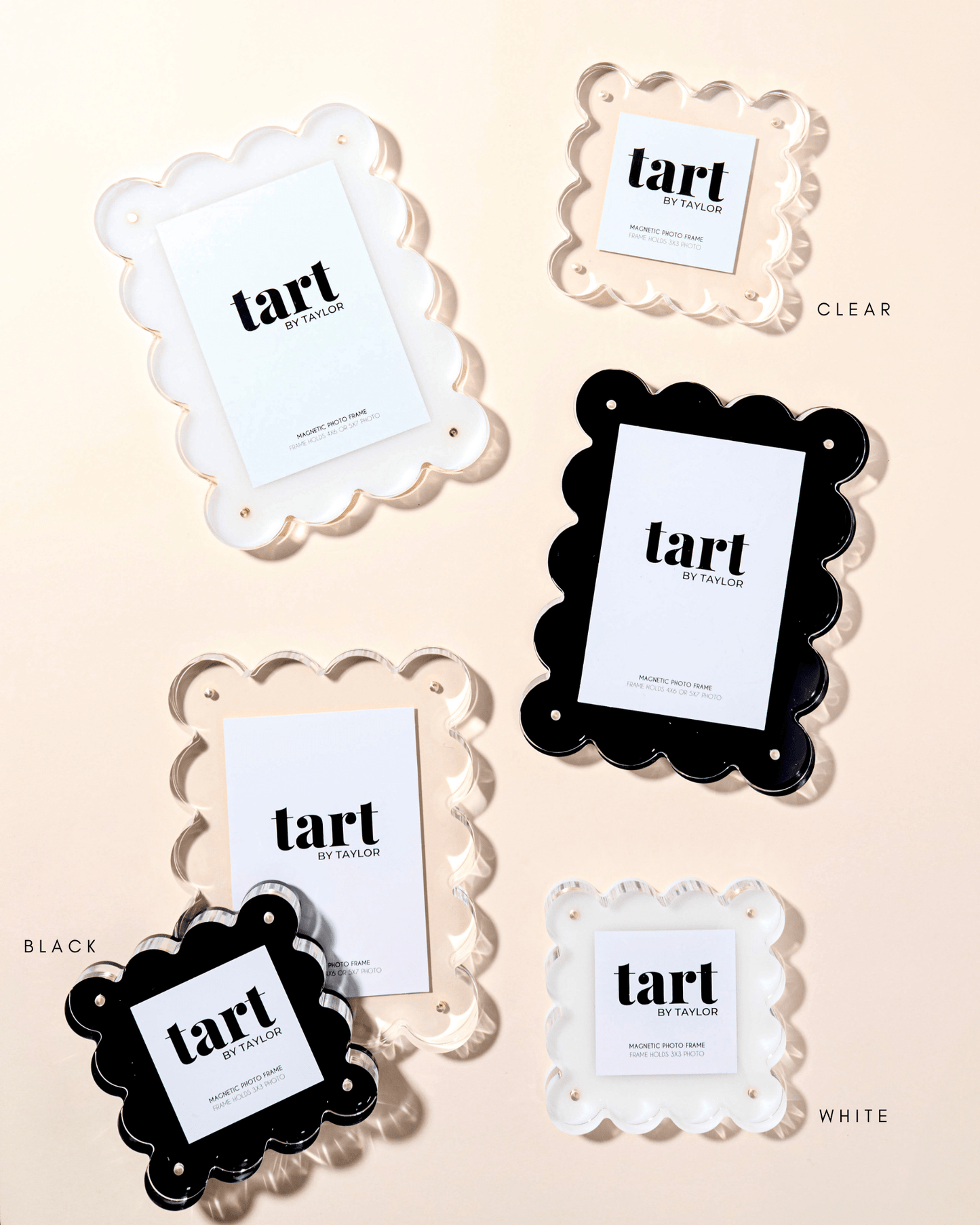 White Mini Acrylic Picture Frame - Tart By Taylor