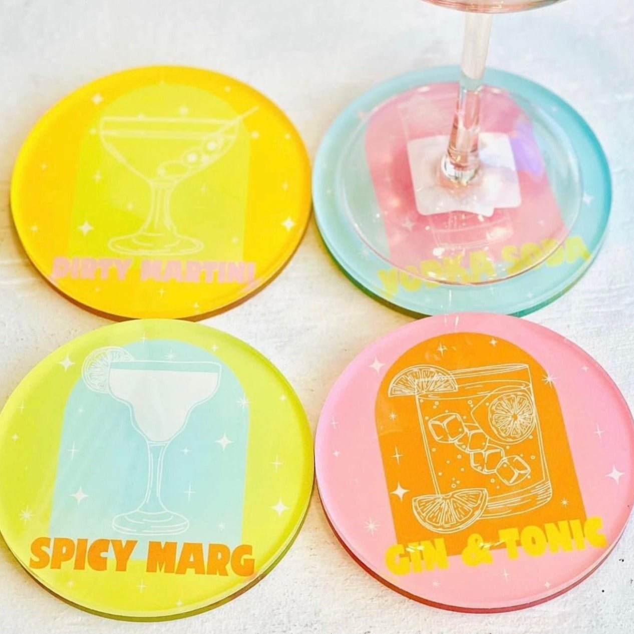 Bottoms Up | Set of 4 Coasters - Tart By Taylor